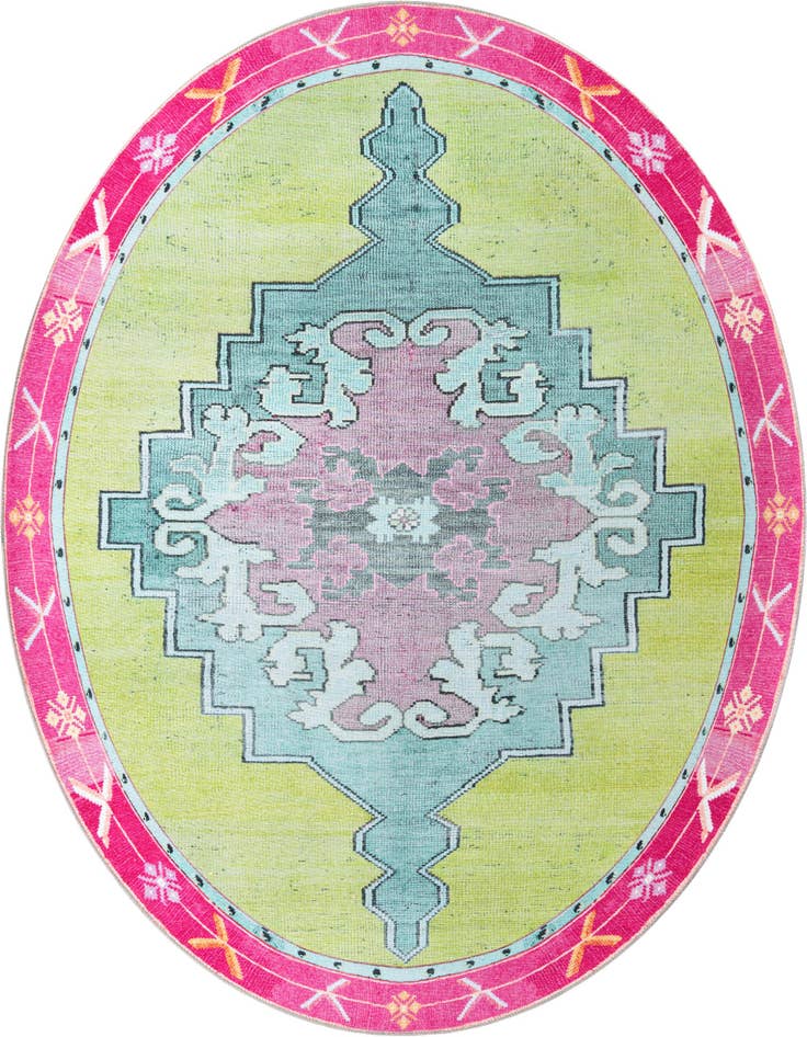 Detail image of 7' 7 x 7' 7 Washable Timeless Round Rug