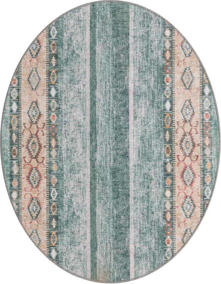 Detail image of 3' 6 x 3' 6 Washable Timeless Round Rug