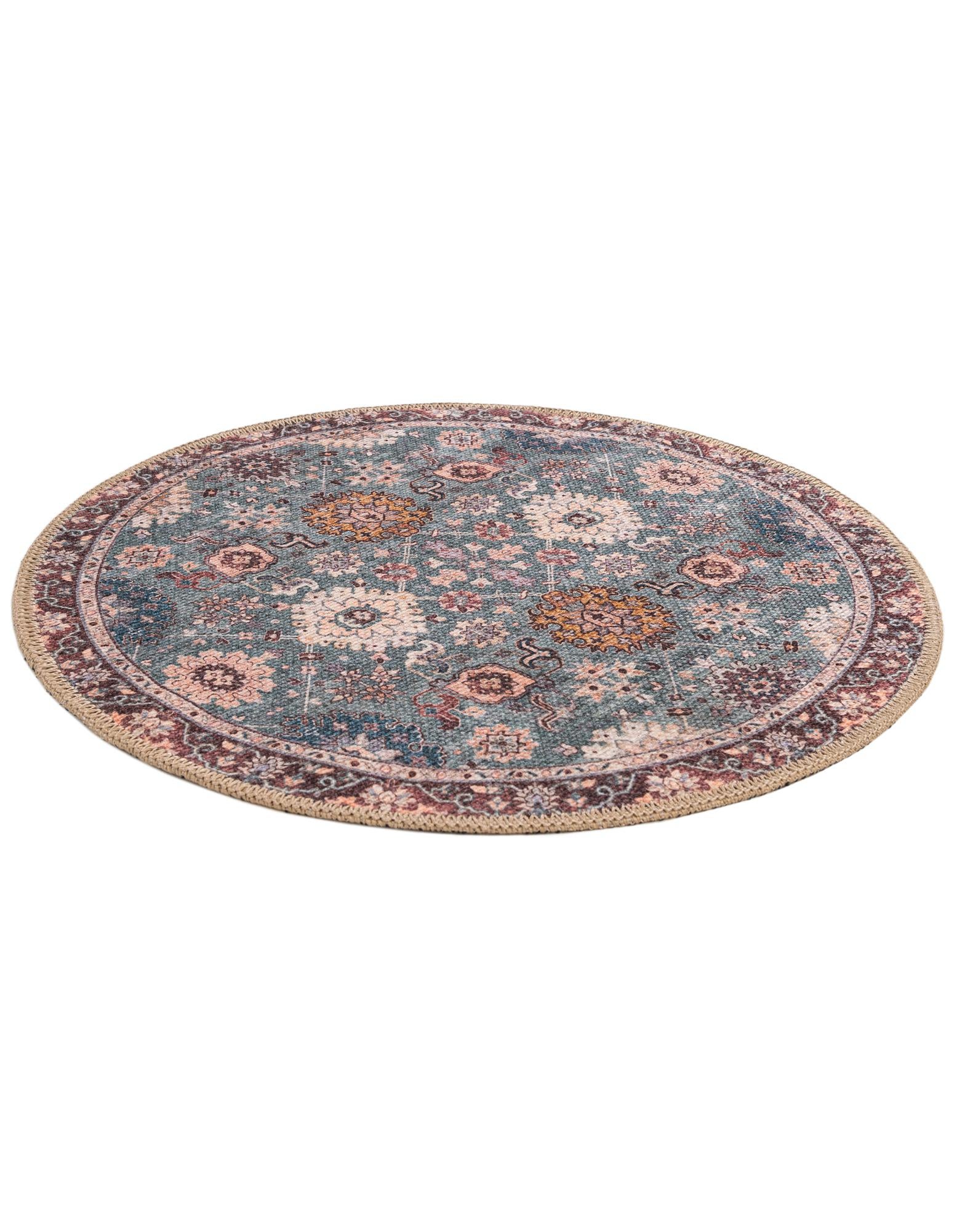 2' x 2' Washable Timeless Round Rug