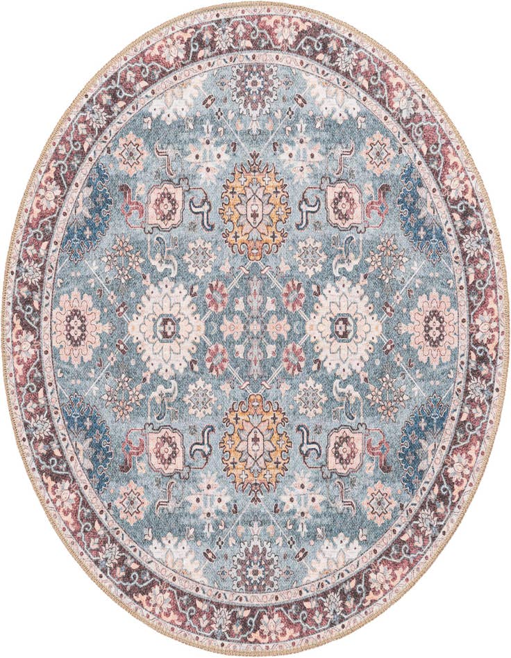 Detail image of 3' 6 x 3' 6 Washable Timeless Round Rug