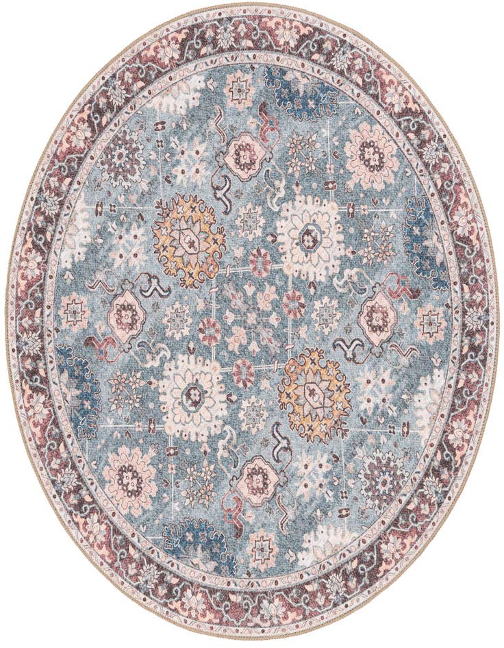Detail image of 5' 1 x 5' 1 Washable Timeless Round Rug