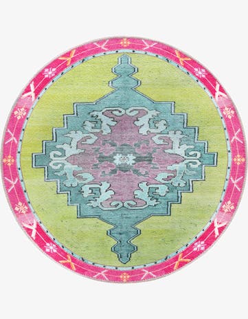 Green Timeless Round Rug