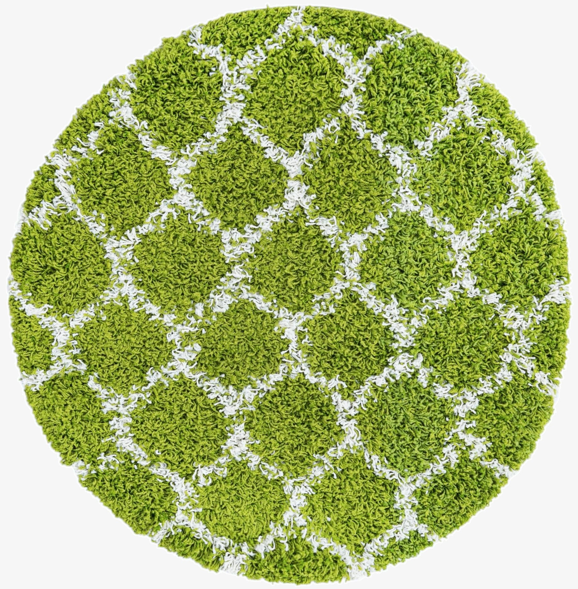 3' 3 x 3' 3 Trellis Shag Round Rug