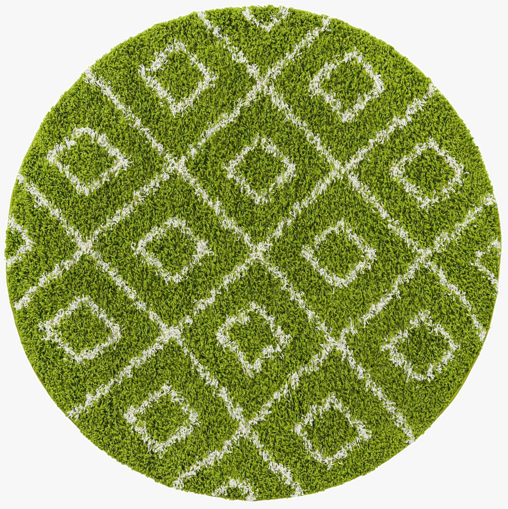 5' 3 x 5' 3 Trellis Shag Round Rug