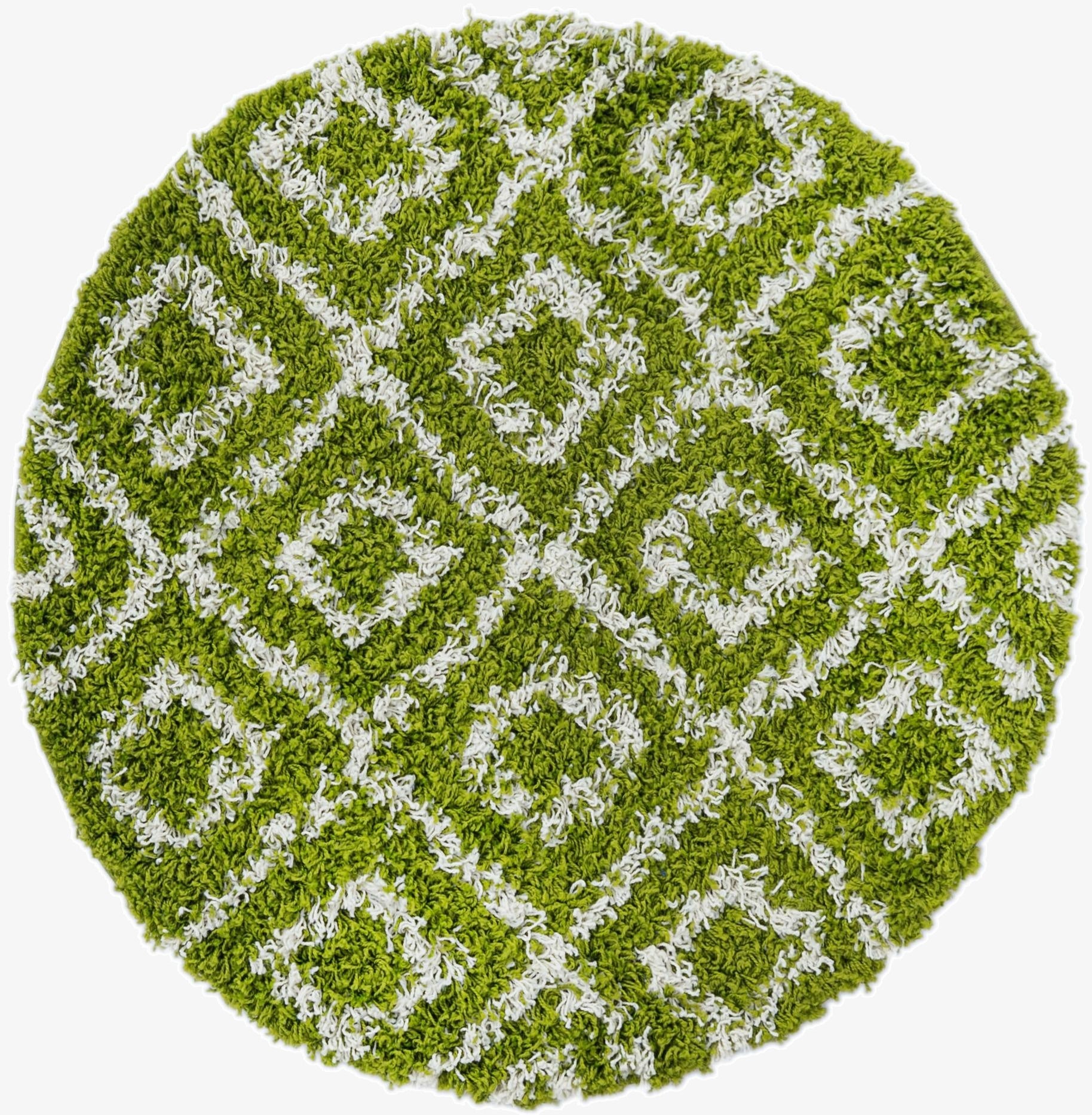 3' 3 x 3' 3 Trellis Shag Round Rug