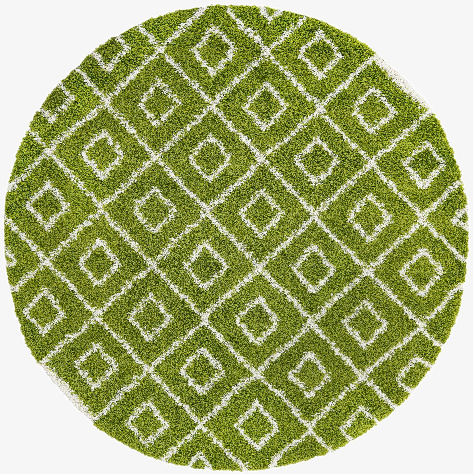 7' 10 x 7' 10 Trellis Shag Round Rug