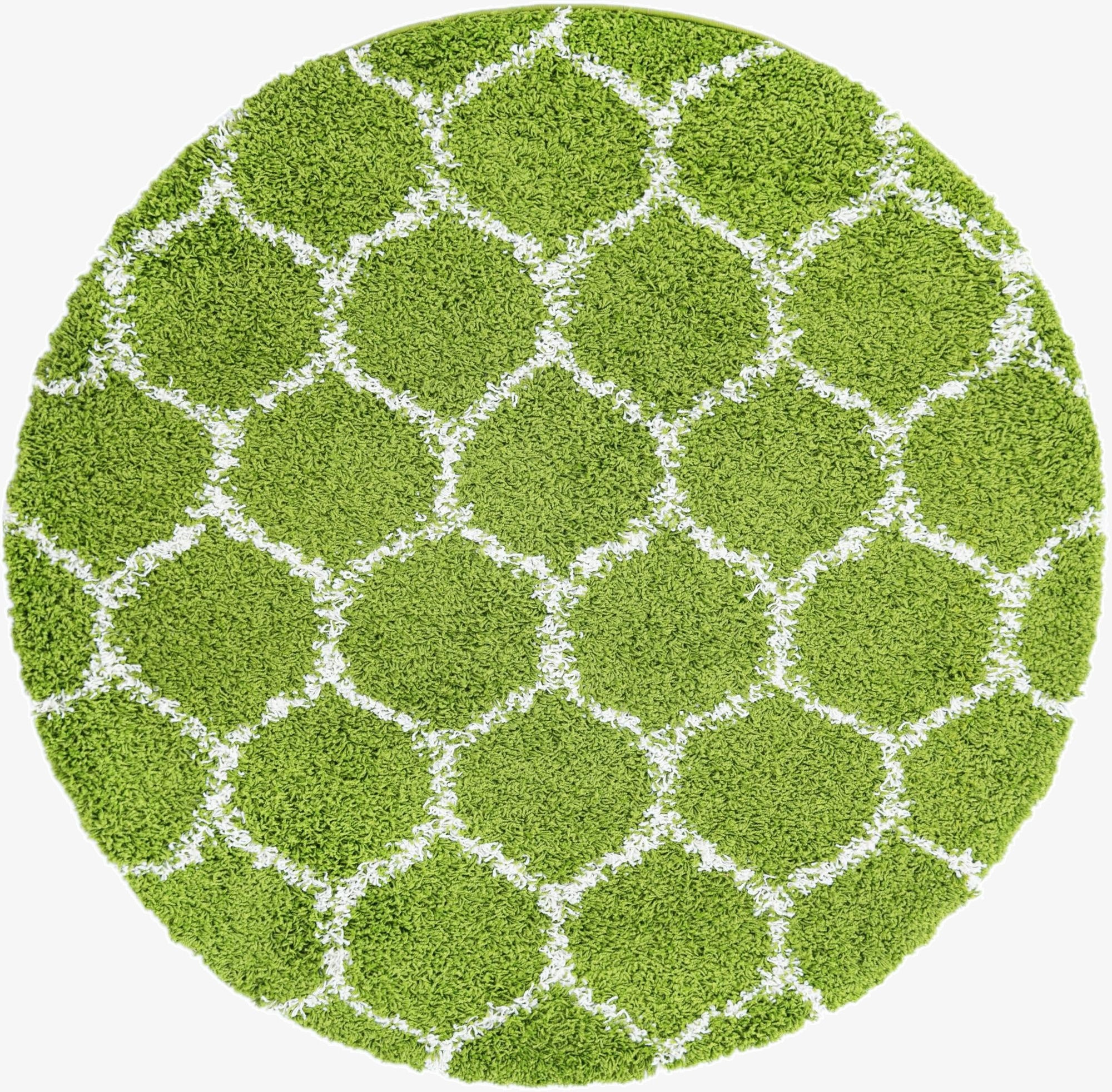 5' 3 x 5' 3 Trellis Shag Round Rug