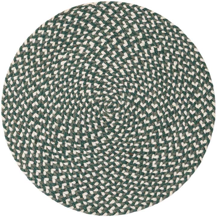 2' x 2' Handmade Tweed Braided Jute Round Rug