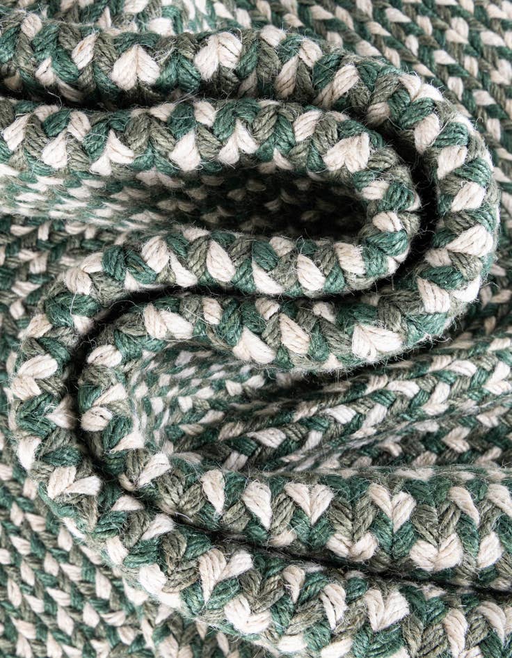 Detail image of 2' x 2' Handmade Tweed Braided Jute Round Rug