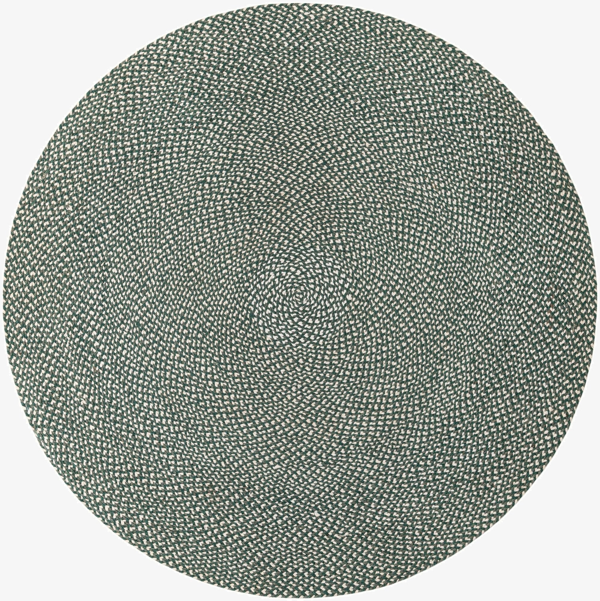 6' 1 x 6' 1  Hand Tweed Braided Jute Round Rug