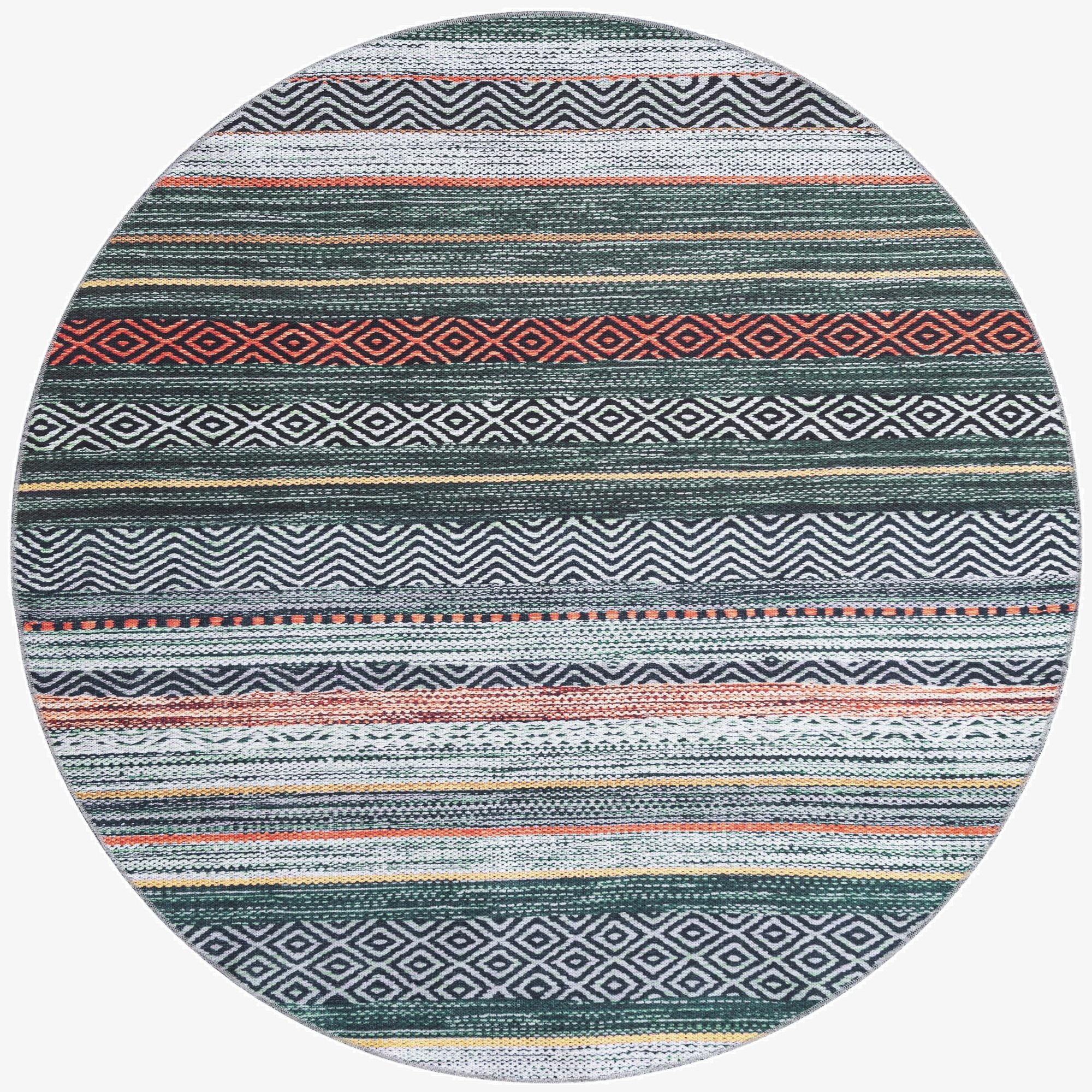 6' x 6'  Washable Yara Round Rug