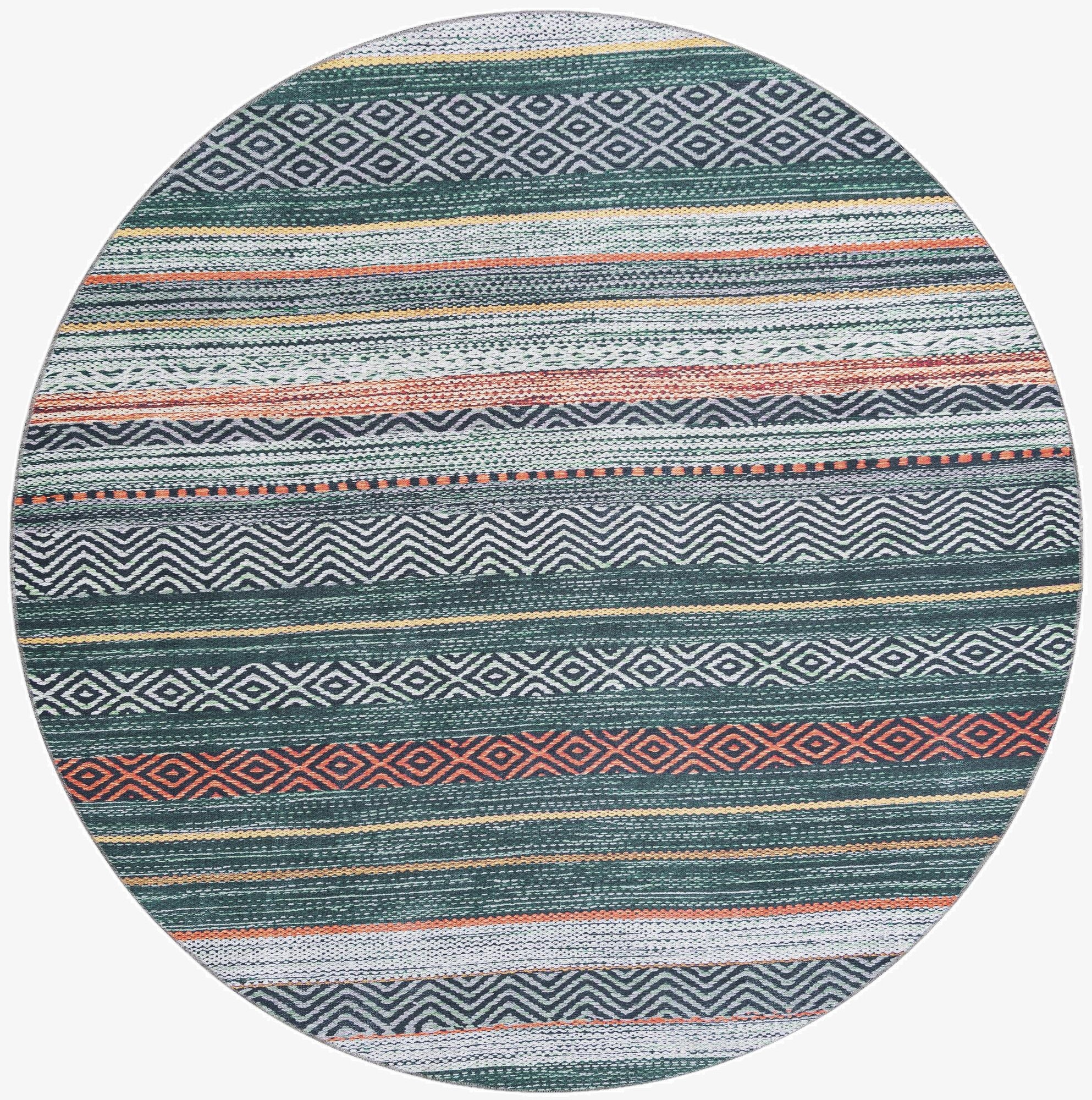 7' 10 x 7' 10  Washable Yara Round Rug