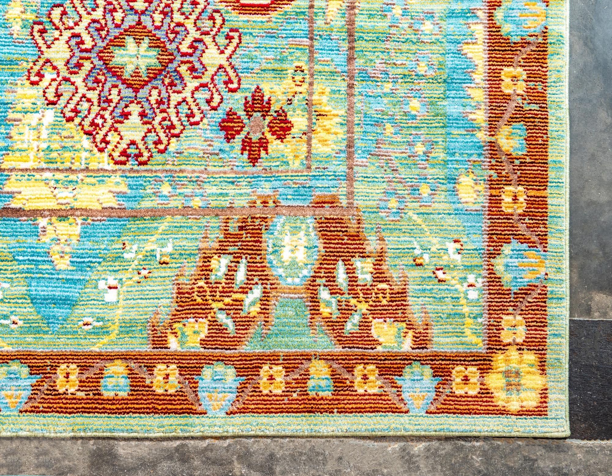 2' 7 x 9' 10 Aqua Runner Rug