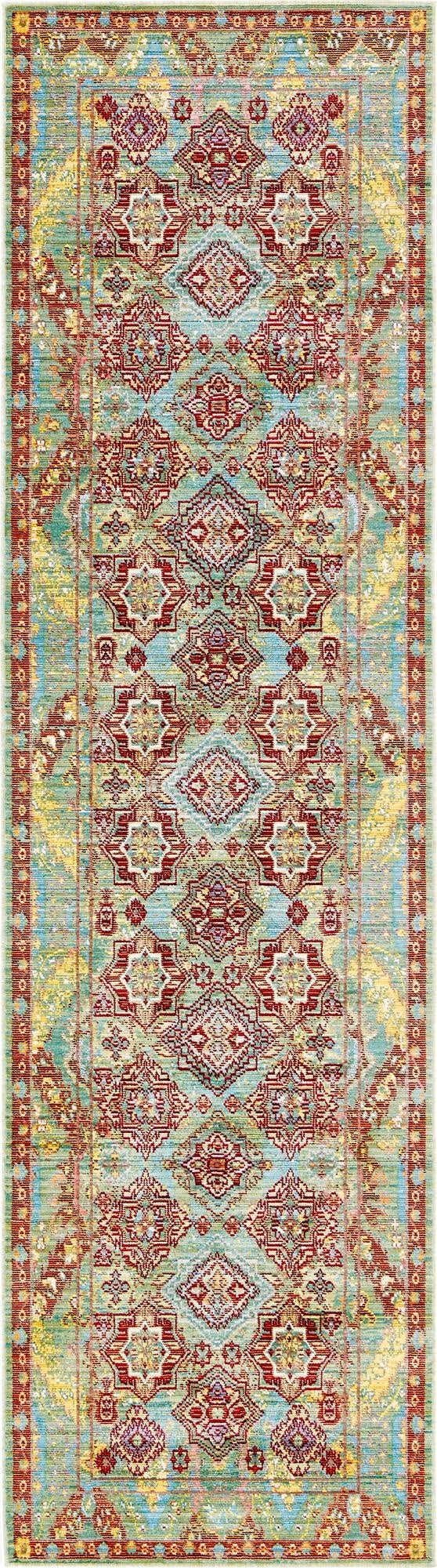 2' 7 x 9' 10 Aqua Runner Rug