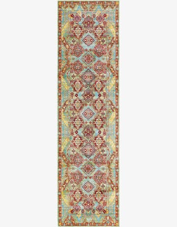 Green Aqua Runner Rug