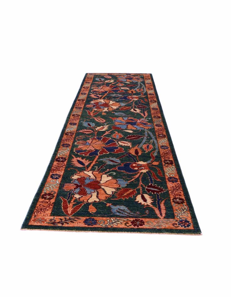 Detail image of 2' 8 x 9' 10 Hand Knotted Ariana Ziegler Runner Rug