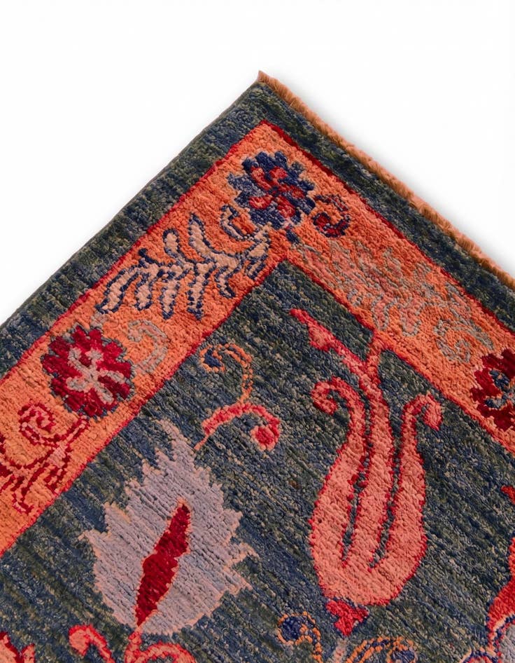 Detail image of 2' 8 x 9' 10 Hand Knotted Ariana Ziegler Runner Rug