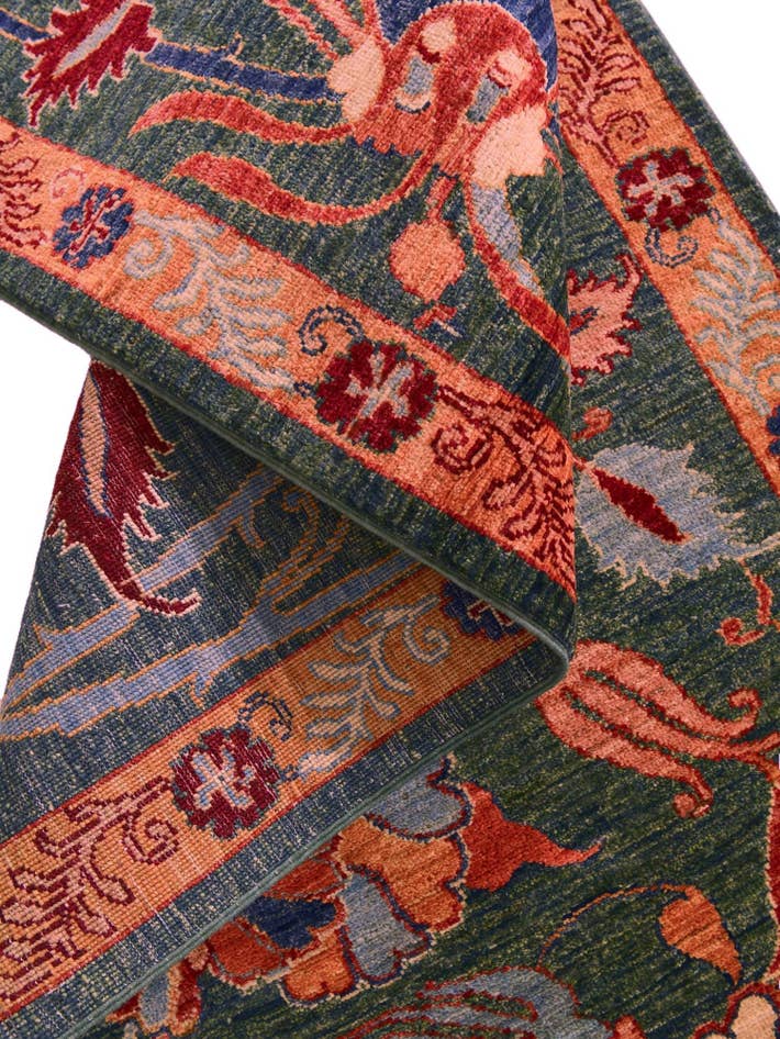 Detail image of 2' 8 x 9' 10 Hand Knotted Ariana Ziegler Runner Rug