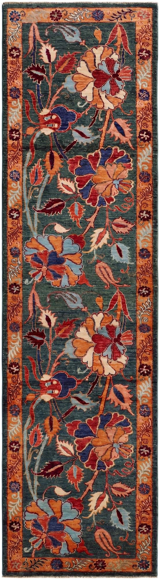 2' 8 x 9' 10 Hand Knotted Ariana Ziegler Runner Rug
