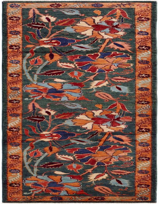 Detail image of 2' 8 x 9' 10 Hand Knotted Ariana Ziegler Runner Rug