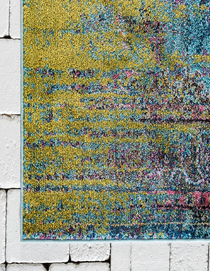 Detail image of 2' 7 x 10' Washable Arte Runner Rug