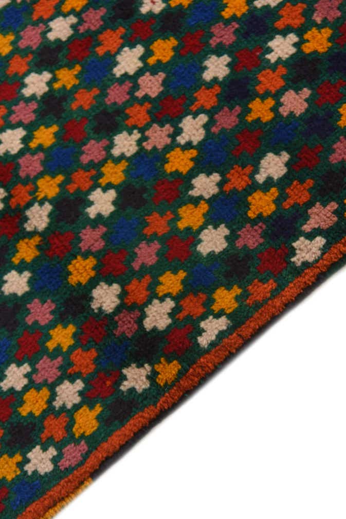 2' 10 x 9' 7 Hand Knotted Balouch Wool Runner Rug
