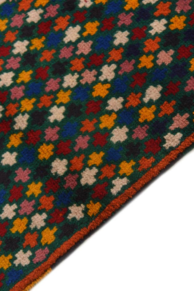 Detail image of 2' 10 x 9' 7 Hand Knotted Balouch Wool Runner Rug