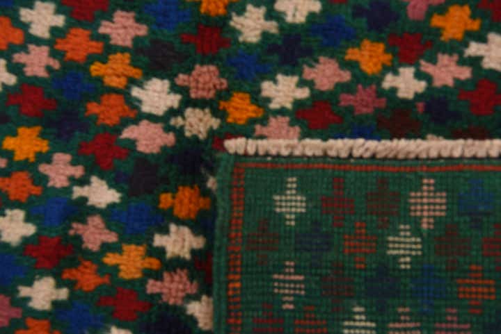 2' 10 x 9' 7 Hand Knotted Balouch Wool Runner Rug