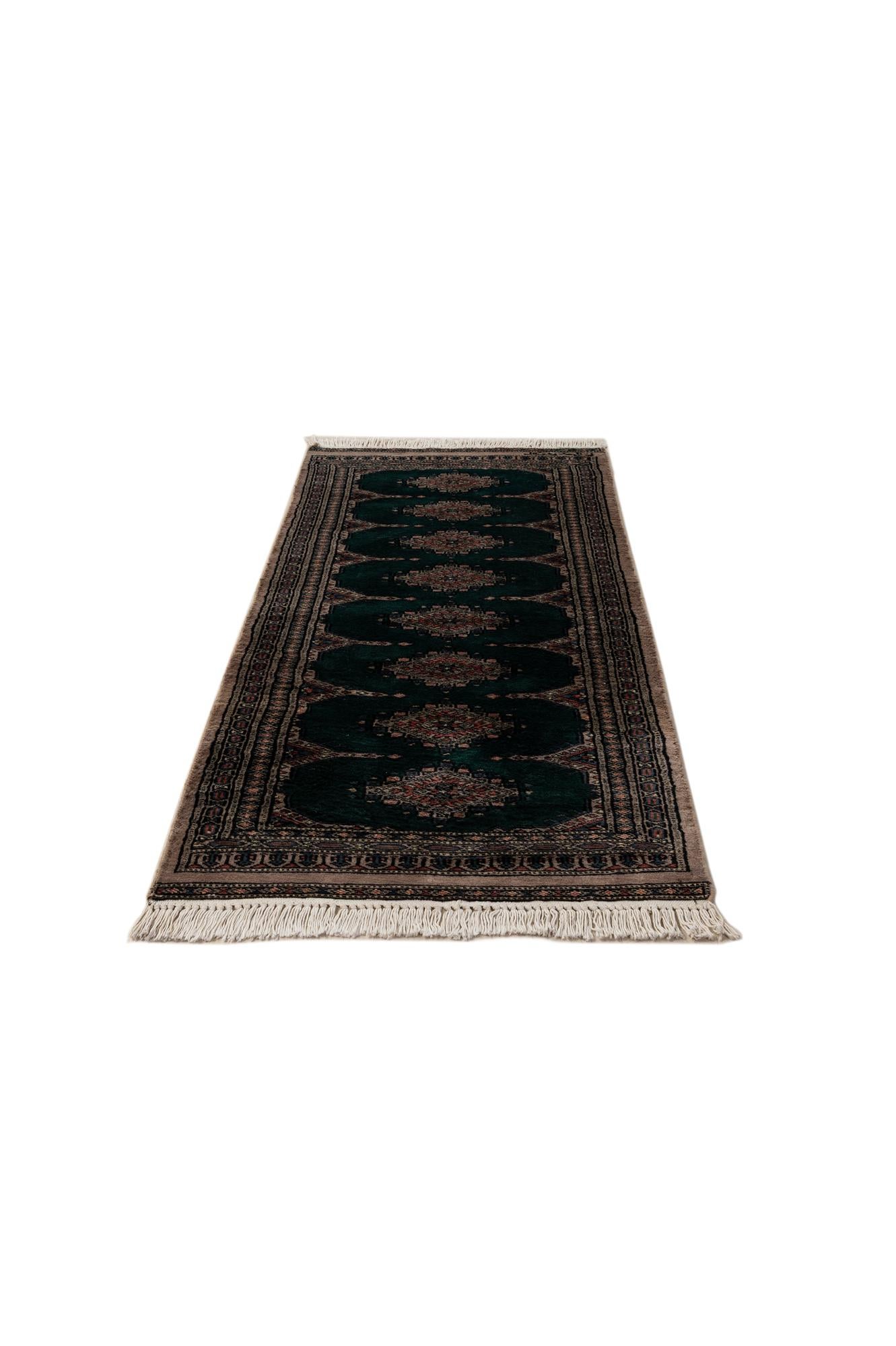 65cm x 155cm Hand Knotted Bokhara Oriental Wool Runner Rug