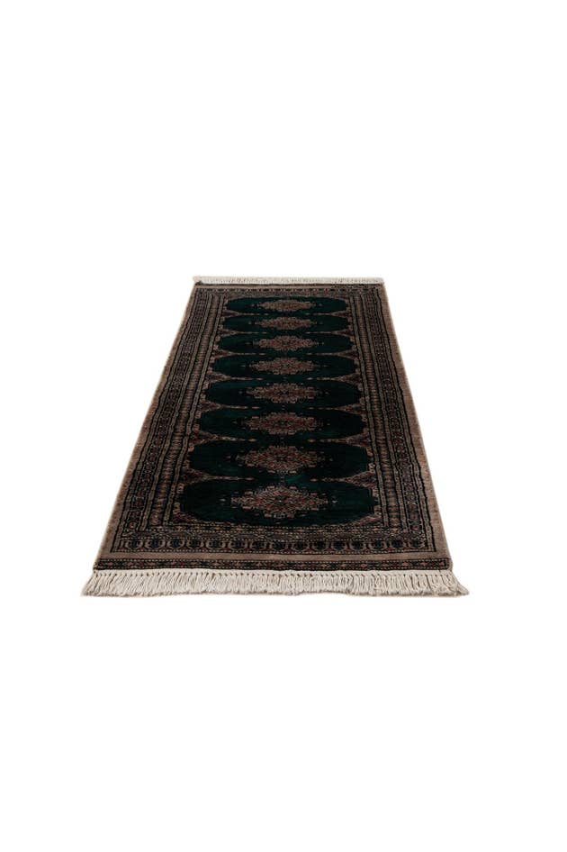 Detail image of 65cm x 155cm Hand Knotted Bokhara Oriental Wool Runner Rug