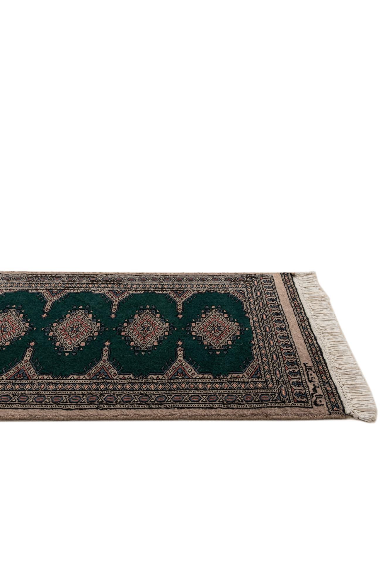 65cm x 155cm Hand Knotted Bokhara Oriental Wool Runner Rug