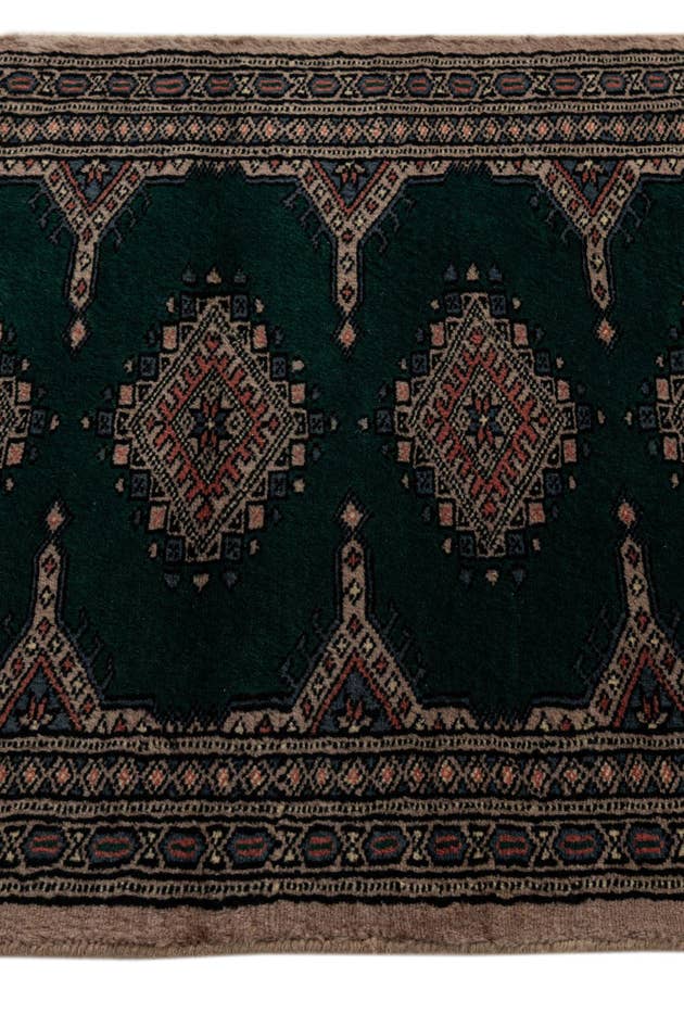 Detail image of 65cm x 155cm Hand Knotted Bokhara Oriental Wool Runner Rug