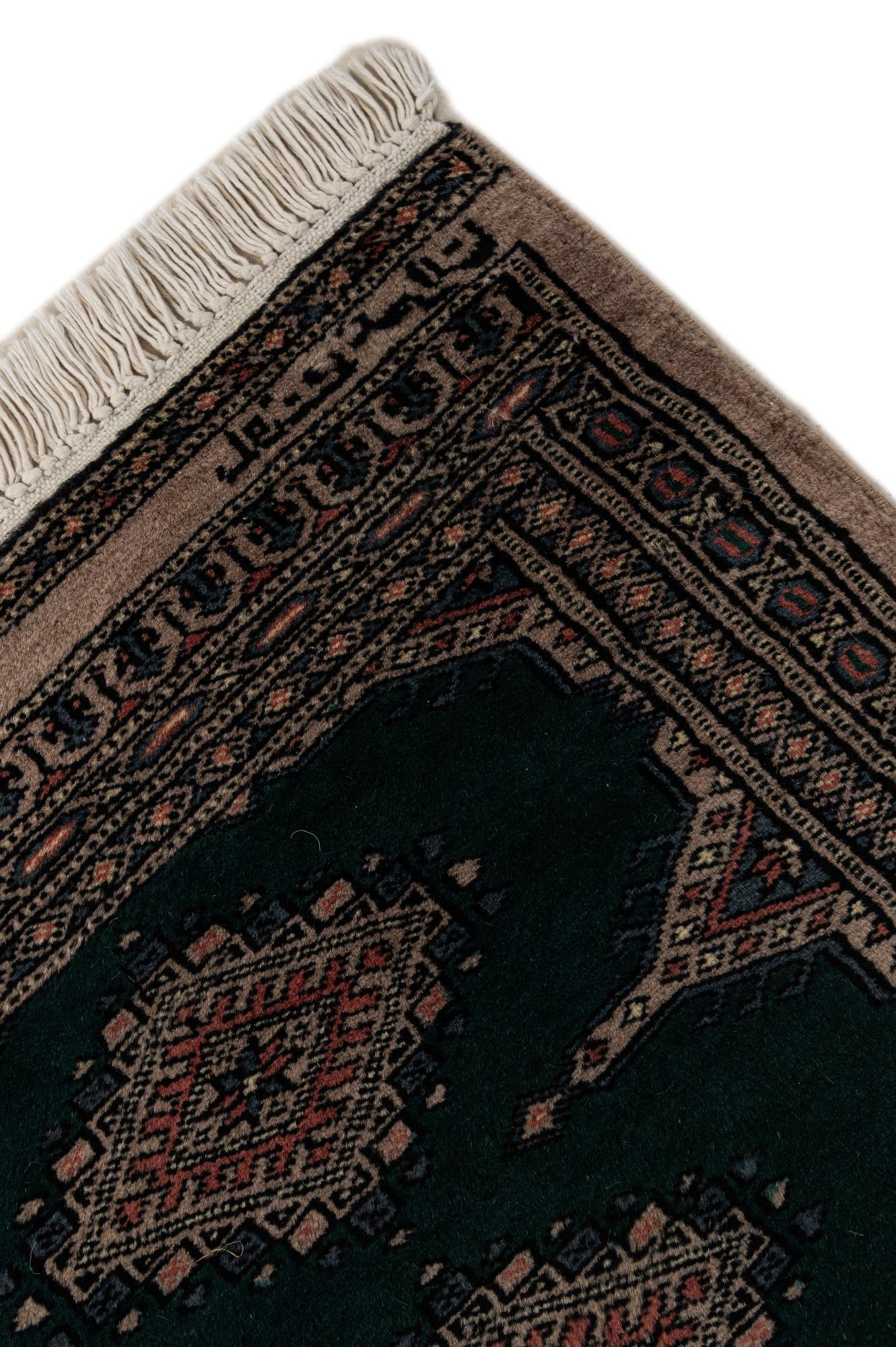 65cm x 155cm Hand Knotted Bokhara Oriental Wool Runner Rug