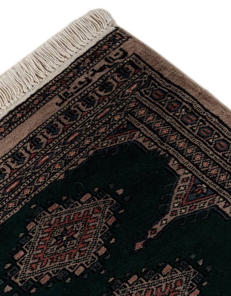 Detail image of 2' 1 x 5' 2 Hand Knotted Bokhara Oriental Wool Runner Rug