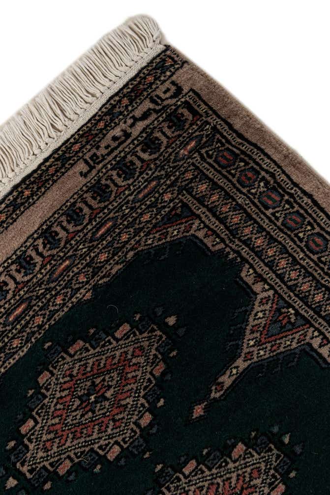 65cm x 155cm Hand Knotted Bokhara Oriental Wool Runner Rug