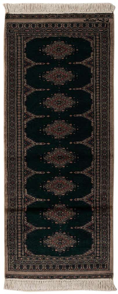 65cm x 155cm Hand Knotted Bokhara Oriental Wool Runner Rug