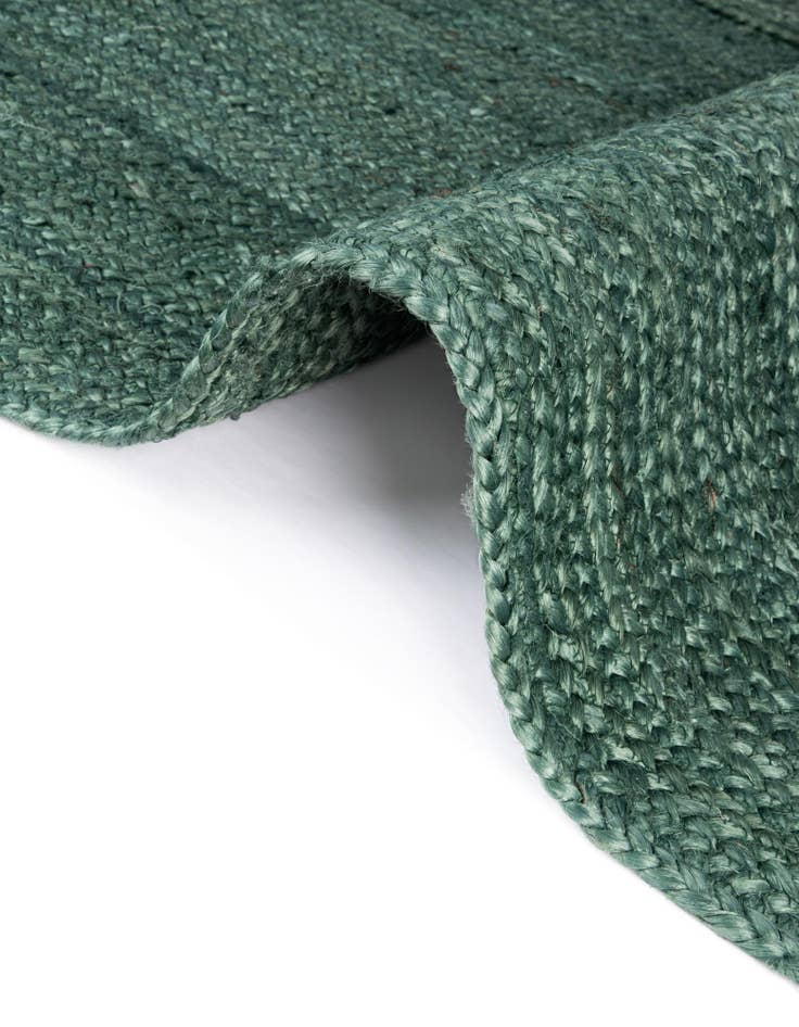 Detail image of 2' x 6' 1 Handmade Braided Jute Runner Rug