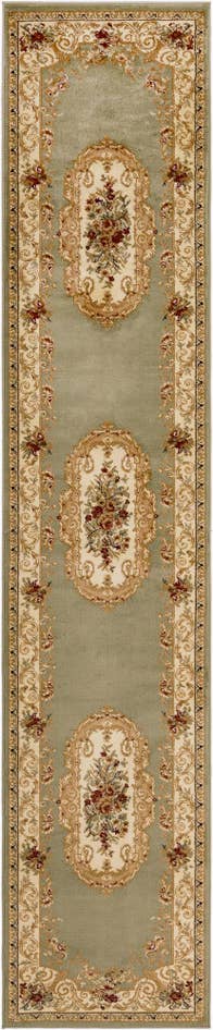 Detailansicht von 80cm x 400cm Klassischer Aubusson Läufer Teppich