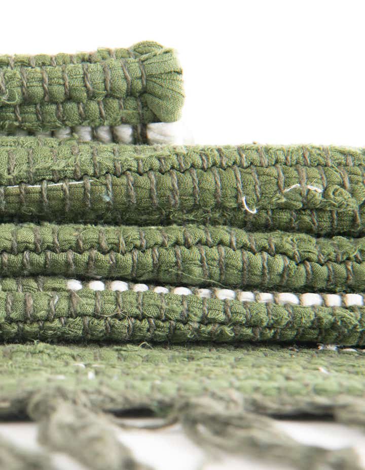 4' x 8' 1 Hand Braided Chindi Cotton Runner Rug