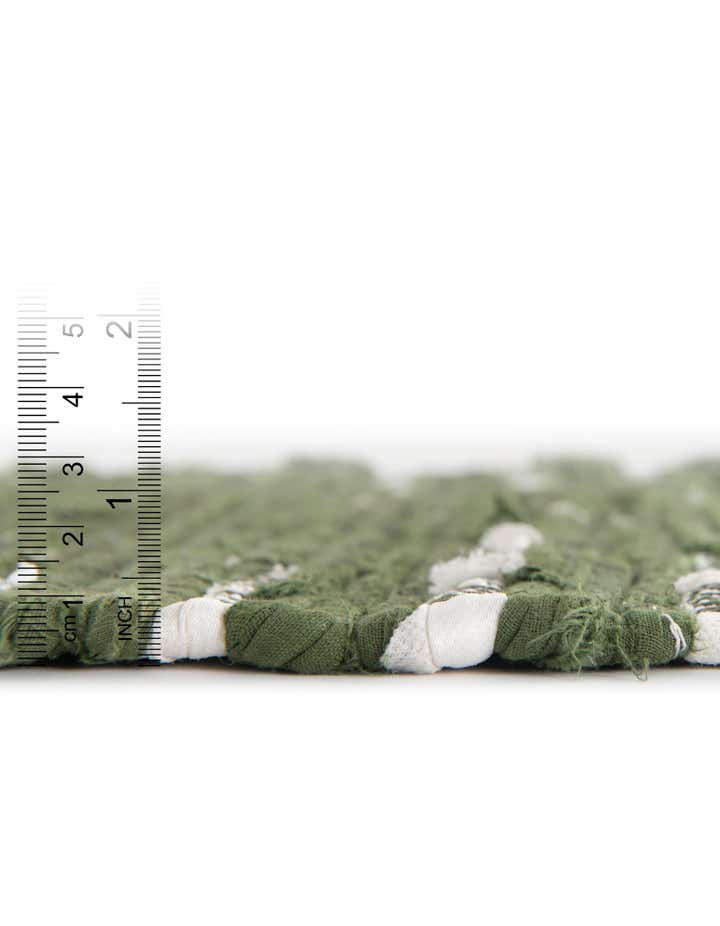 4' x 8' 1 Hand Braided Chindi Cotton Runner Rug