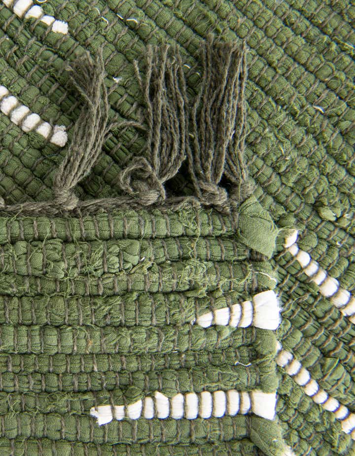 4' x 8' 1 Hand Braided Chindi Cotton Runner Rug