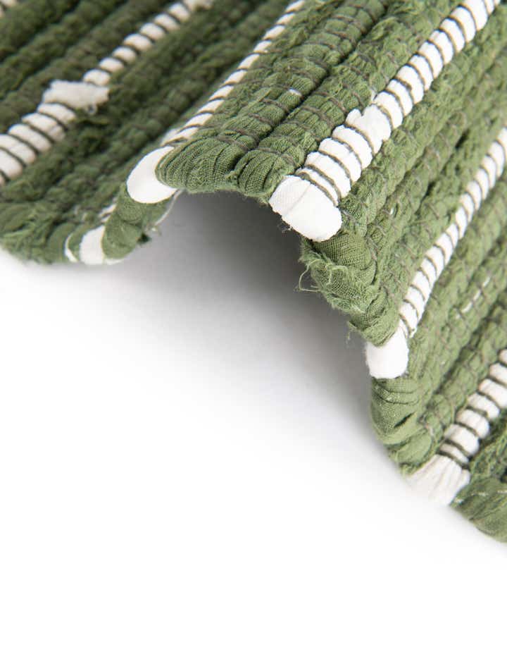 4' x 8' 1 Hand Braided Chindi Cotton Runner Rug