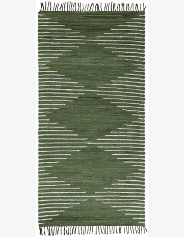 4' x 8' 1 Hand Braided Chindi Cotton Runner Rug