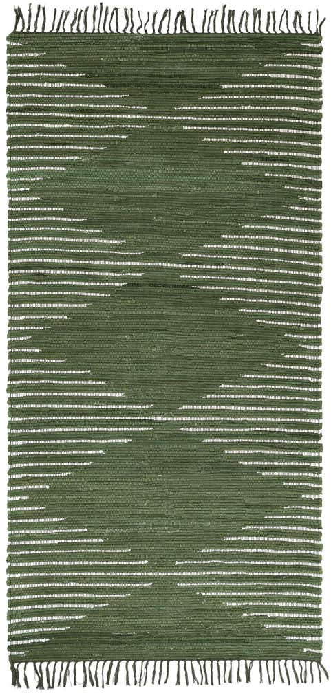 4' x 8' 1 Hand Braided Chindi Cotton Runner Rug