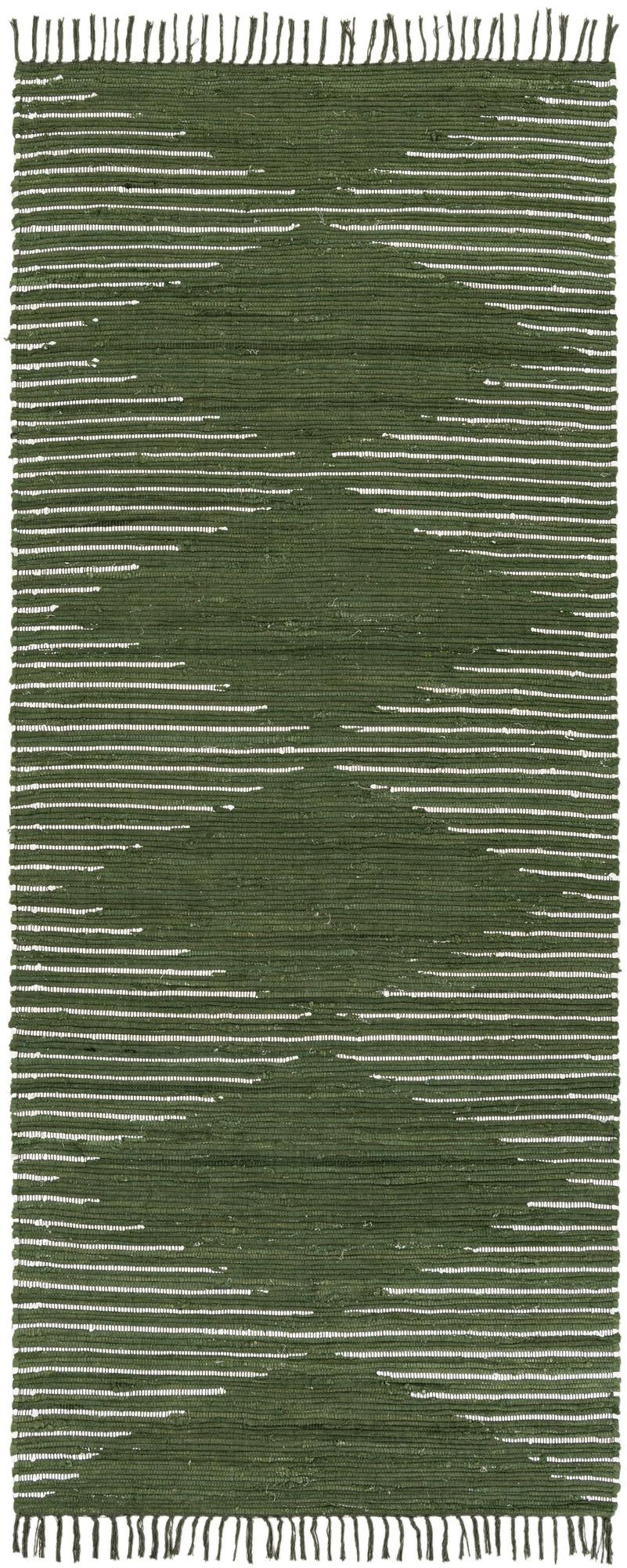 4' 1 x 9' 8 Hand Woven Chindi Cotton Runner Rug