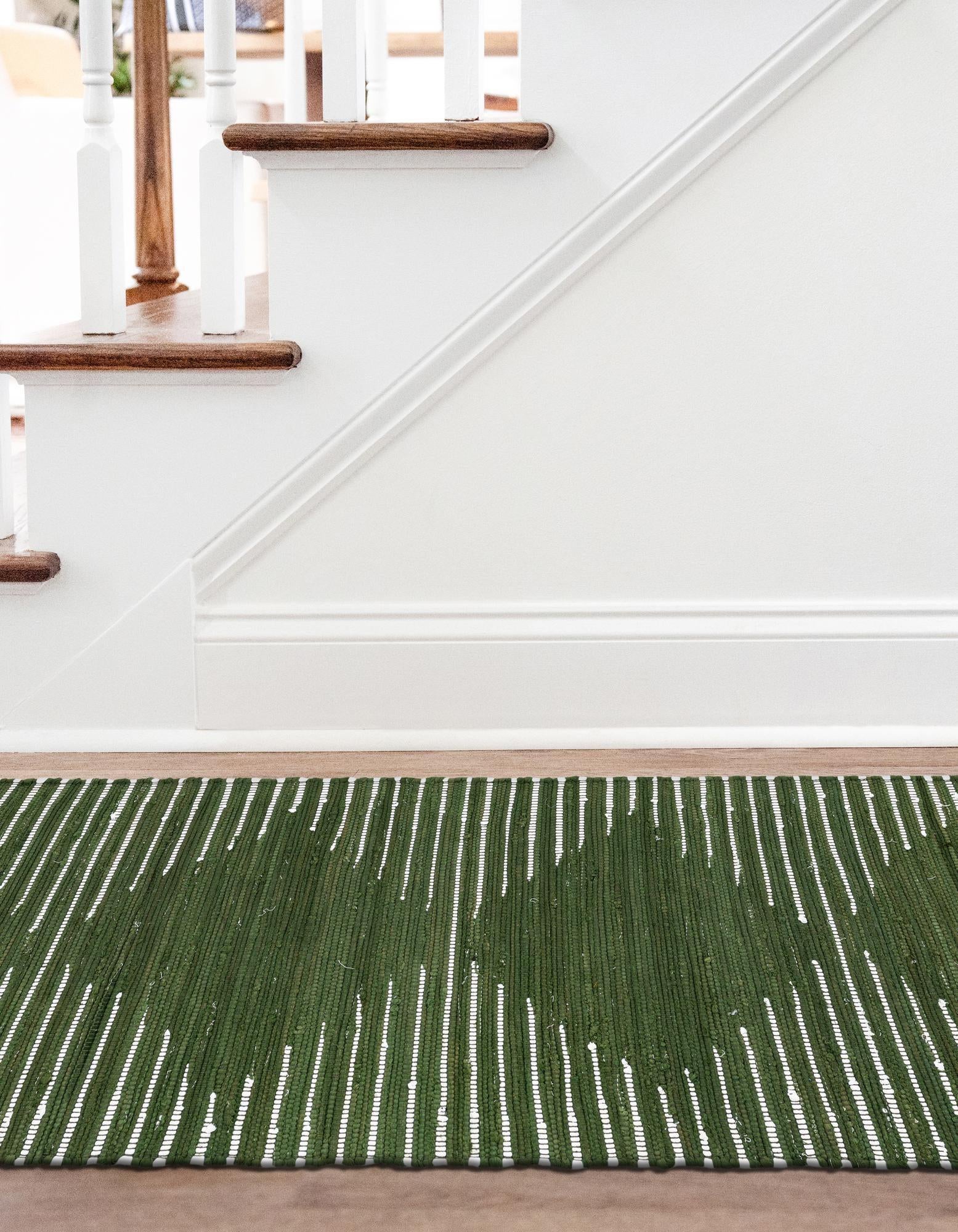2' x 8' Hand Woven Chindi Cotton Runner Rug