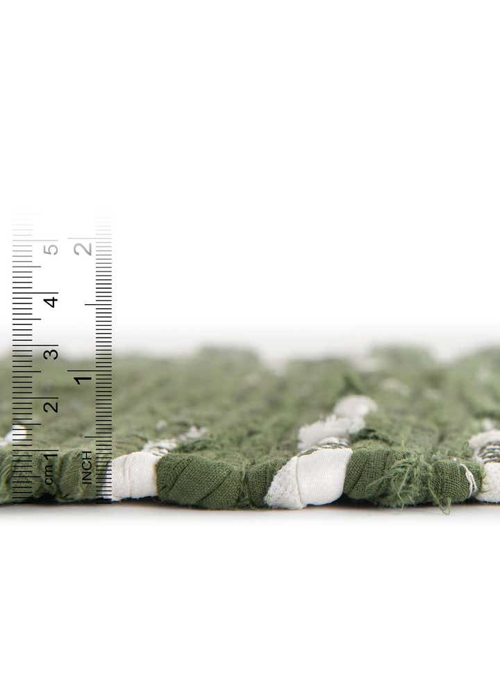 2' 8 x 9' Hand Woven Chindi Cotton Runner Rug