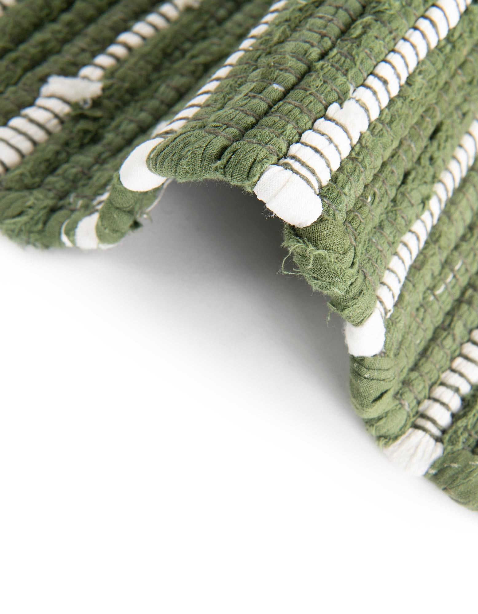 2' x 8' Hand Woven Chindi Cotton Runner Rug