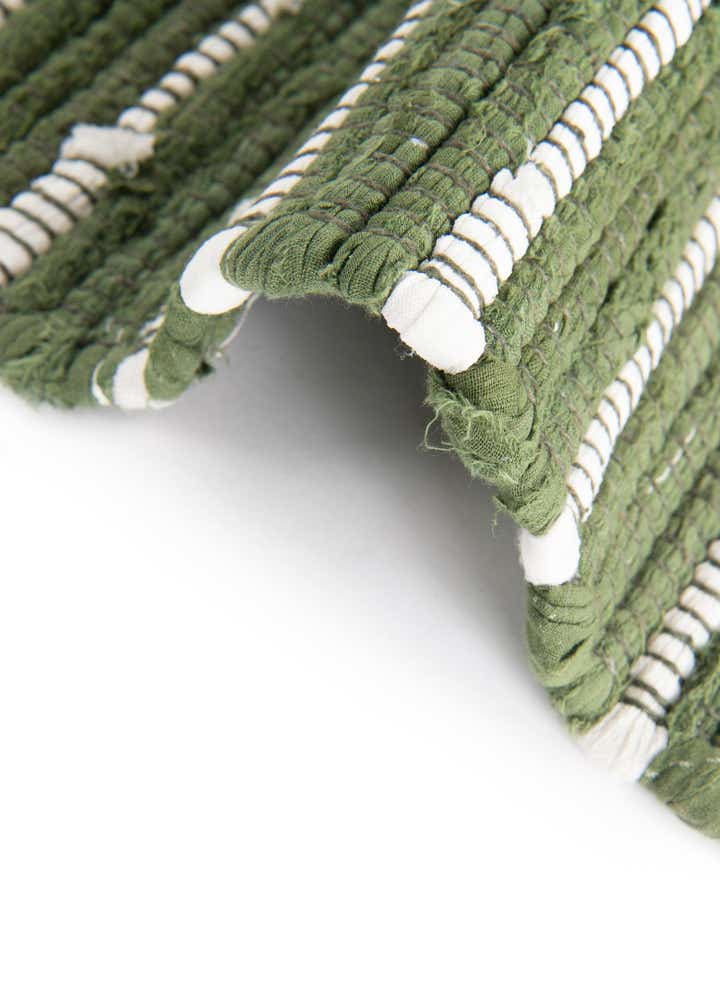 2' 8 x 9' Hand Woven Chindi Cotton Runner Rug