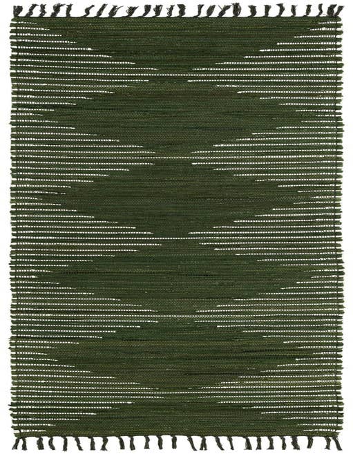 Detail image of 2' 8 x 9' Hand Woven Chindi Cotton Runner Rug